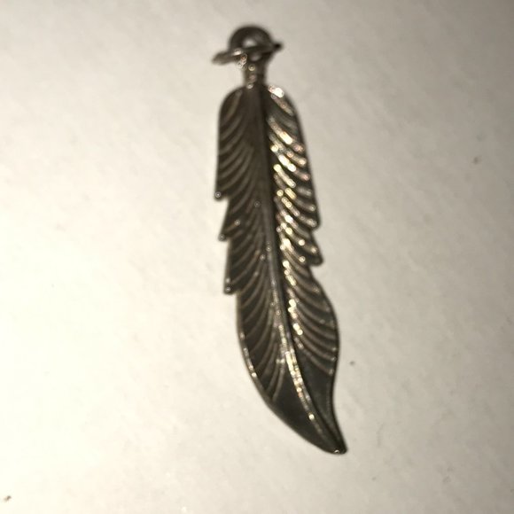 Sterling Silver Feather Pendant - Picture 5 of 11